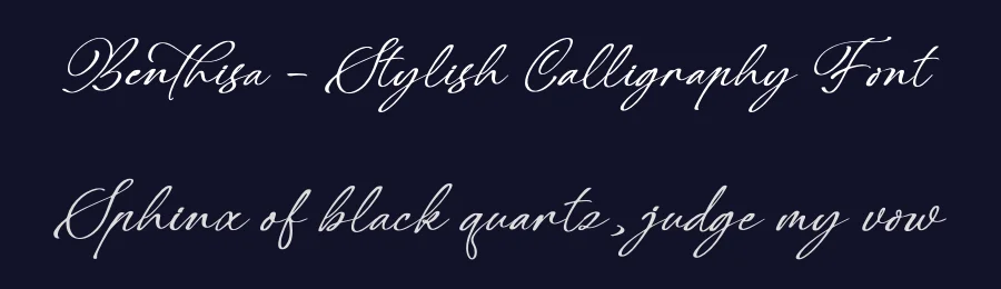 Benthisa – Stylish Calligraphy Font by letterenastudios — Script Handwritten Font — thumbnail 2