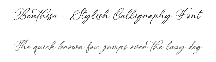 Benthisa – Stylish Calligraphy Font by letterenastudios — Script Handwritten Font