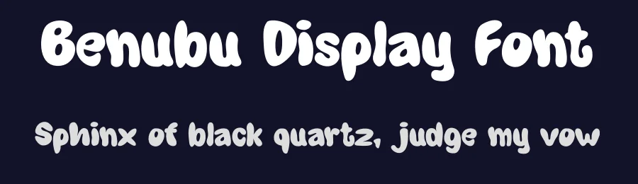 Benubu Display Font by Aivos Dreams — Display Font — thumbnail 2