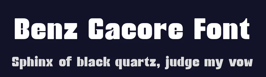 Benz Gacore Font by Zafiratype — Display Font — thumbnail 2