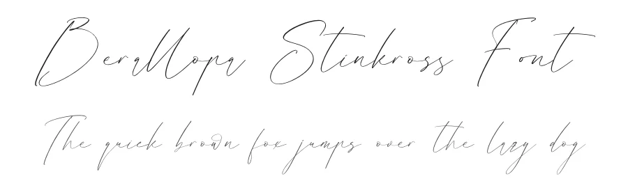 Berallopa Stinkross Font by letterfabric — Script Handwritten Font