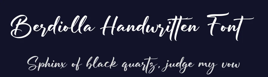 Berdiolla Handwritten Font by [email protected] — Script Handwritten Font — thumbnail 2