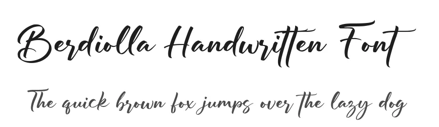 Berdiolla Handwritten Font by [email protected] — Script Handwritten Font