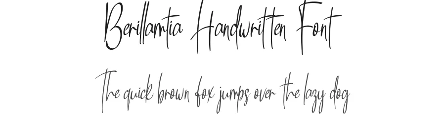 Berillamtia Handwritten Font by andikastudio — Script Handwritten Font
