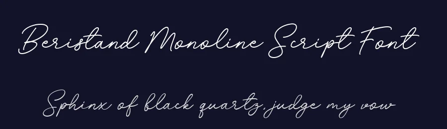 Beristand Monoline Script Font by Balevgraph Studio — Display Font — thumbnail 2