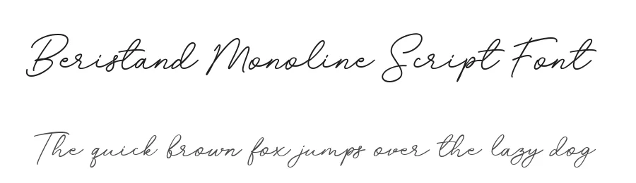 Beristand Monoline Script Font by Balevgraph Studio — Display Font