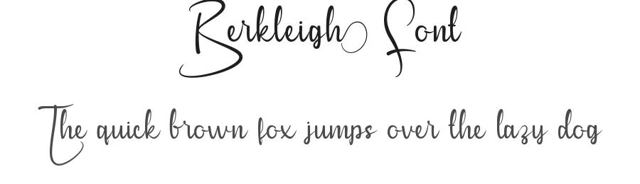 Berkleigh Font by VinType — Script Handwritten Font