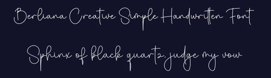 Berliana Creative Simple Handwritten Font by creativeletter — Script Handwritten Font — thumbnail 2