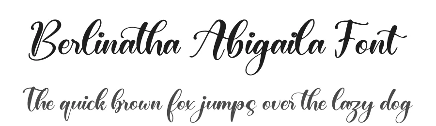 Berlinatha Abigaila Font by letterfabric — Script Handwritten Font