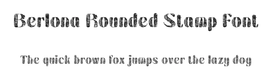 Berlona Rounded Stamp Font by craftsupplyco — Sans Serif Font