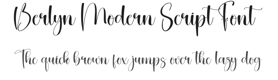 Berlyn Modern Script Font by creativeletter — Script Handwritten Font