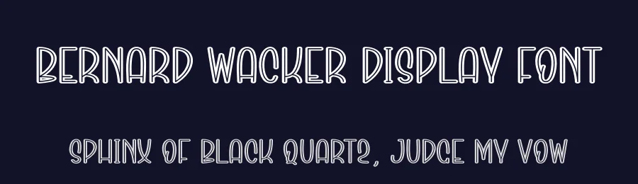 Bernard Wacker Display Font by andikastudio — Display Font — thumbnail 2