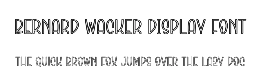 Bernard Wacker Display Font by andikastudio — Display Font