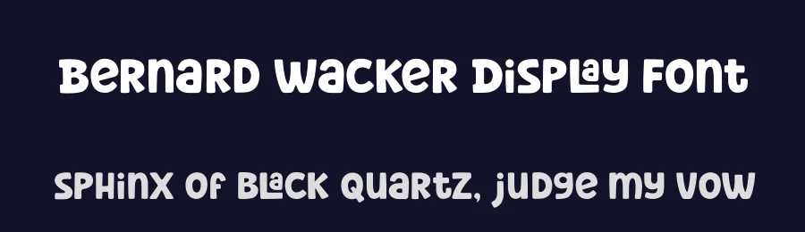Bernard Wacker Display Font by Storytype — Display Font — thumbnail 2