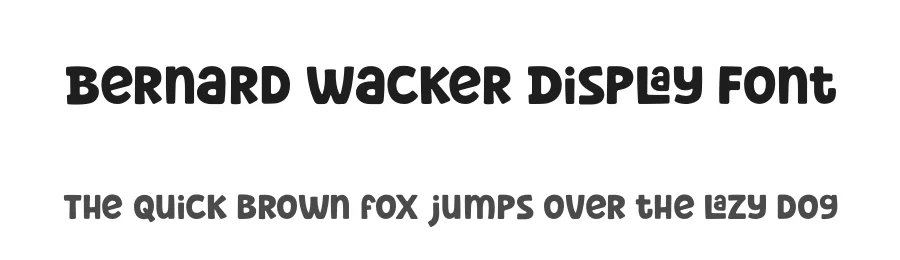 Bernard Wacker Display Font by Storytype — Display Font