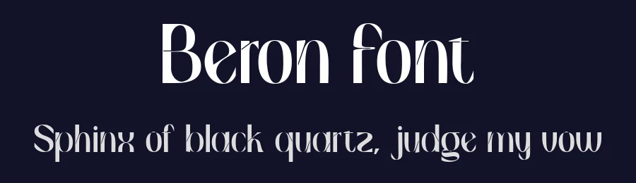 Beron Font by Muksal Creative — Sans Serif Font — thumbnail 2