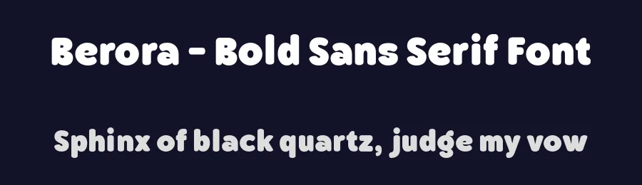 Berora – Bold Sans Serif Font by mixjpg — Decorative Font — thumbnail 2
