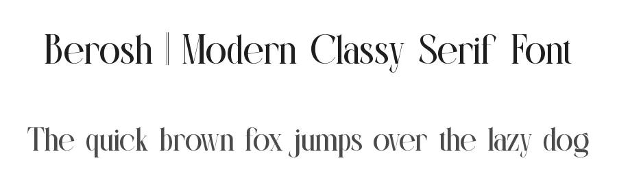 Berosh || Modern Classy Serif Font by ErmediaStudio — Display Font