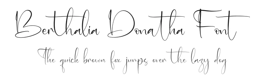 Berthalia Donatha Font by letterfabric — Script Handwritten Font