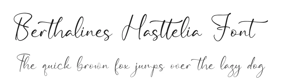 Berthalines Hasttelia Font by letterfabric — Script Handwritten Font