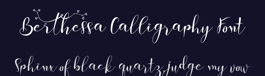 Berthessa Calligraphy Font by Yoga Letter — Script Handwritten Font — thumbnail 2