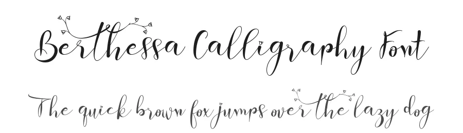 Berthessa Calligraphy Font by Yoga Letter — Script Handwritten Font