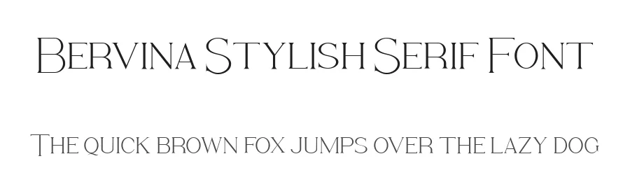 Bervina Stylish Serif Font by Balevgraph Studio — Serif Font