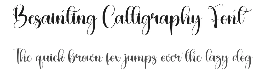 Besainting Calligraphy Font by creativeletter — Script Handwritten Font