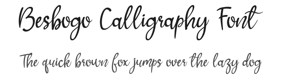 Besbogo Calligraphy Font by andikastudio — Script Handwritten Font
