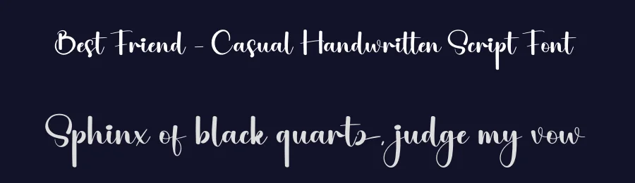 Best Friend – Casual Handwritten Script Font by creativeletter — Script Handwritten Font — thumbnail 2