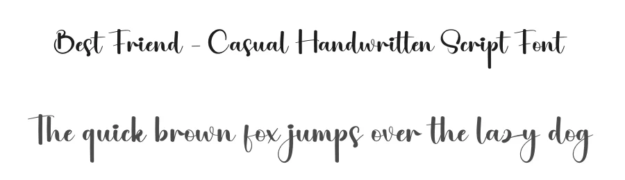 Best Friend – Casual Handwritten Script Font by creativeletter — Script Handwritten Font