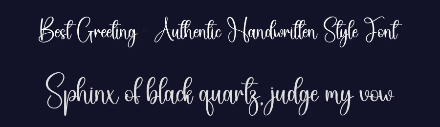 Best Greeting – Authentic Handwritten Style Font by creativeletter — Script Handwritten Font — thumbnail 2