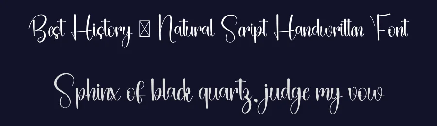 Best History – Natural Script Handwritten Font by freshtypeink — Script Handwritten Font — thumbnail 2