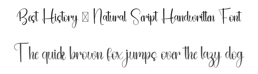 Best History – Natural Script Handwritten Font by freshtypeink — Script Handwritten Font