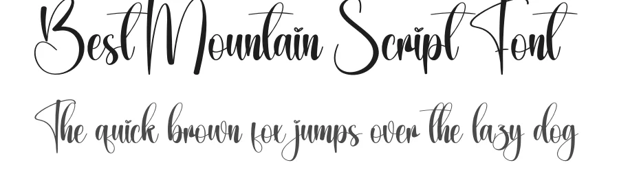 Best Mountain Script Font by creativeletter — Script Handwritten Font