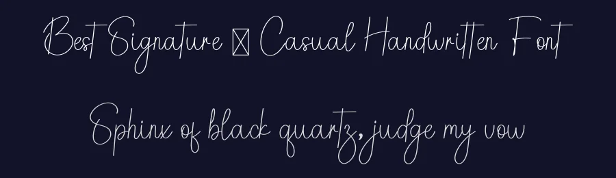 Best Signature – Casual Handwritten Font by freshtypeink — Script Handwritten Font — thumbnail 2