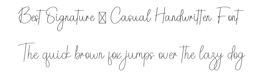 Best Signature – Casual Handwritten Font by freshtypeink — Script Handwritten Font