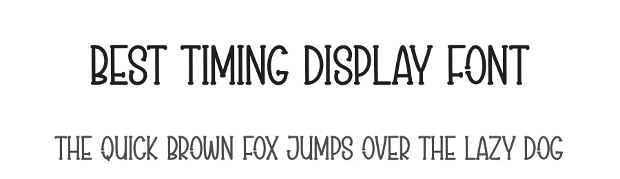 Best Timing Display Font by andikastudio — Display Font