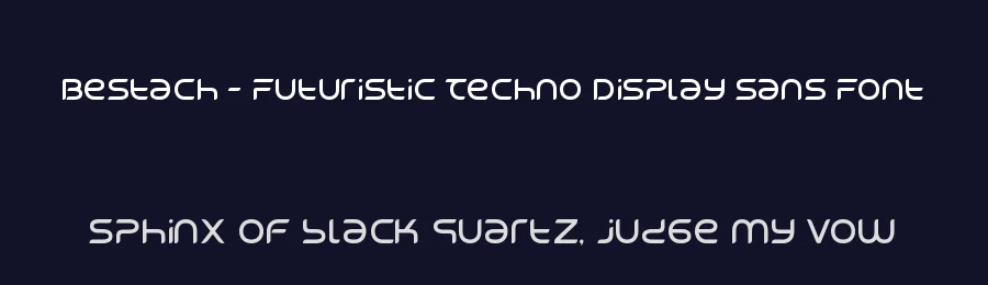 Bestach – Futuristic Techno Display Sans Font by timelesstype.co — Display Font — thumbnail 2