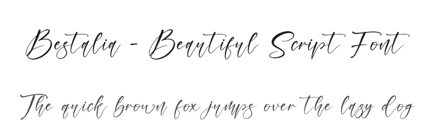 Bestalia – Beautiful Script Font by afterpaper — Script Handwritten Font