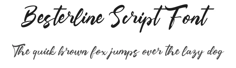 Besterline Script Font by Rantautype — Script Handwritten Font