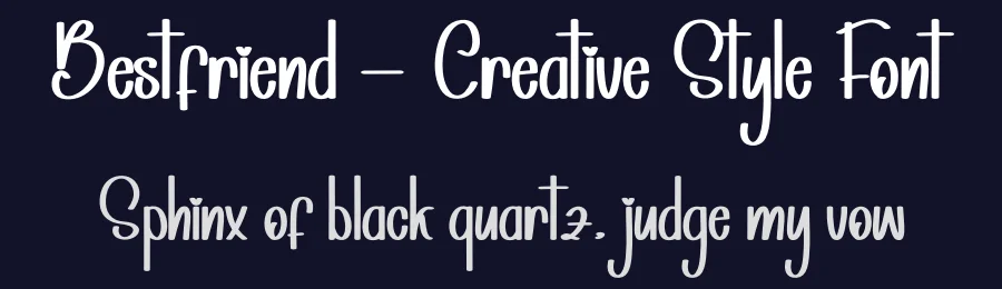 Bestfriend – Creative Style Font by andikastudio — Display Font — thumbnail 2
