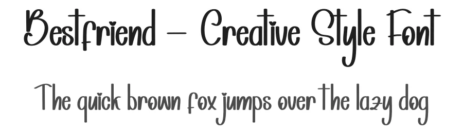 Bestfriend – Creative Style Font by andikastudio — Display Font