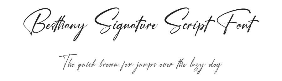 Besthany Signature Script Font by Balevgraph Studio — Script Handwritten Font