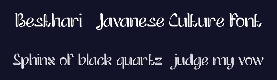 Besthari – Javanese Culture Font by Pikgura Type — Script Handwritten Font — thumbnail 2