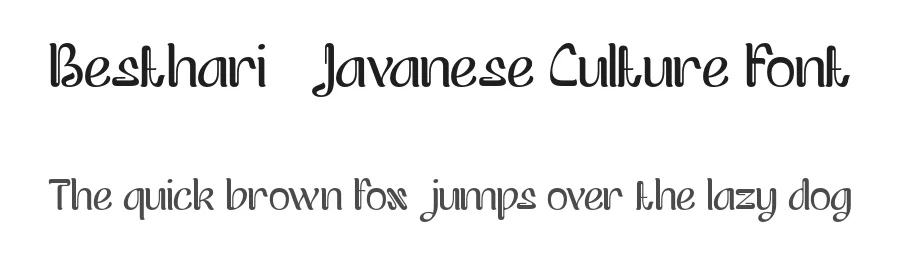 Besthari – Javanese Culture Font by Pikgura Type — Script Handwritten Font