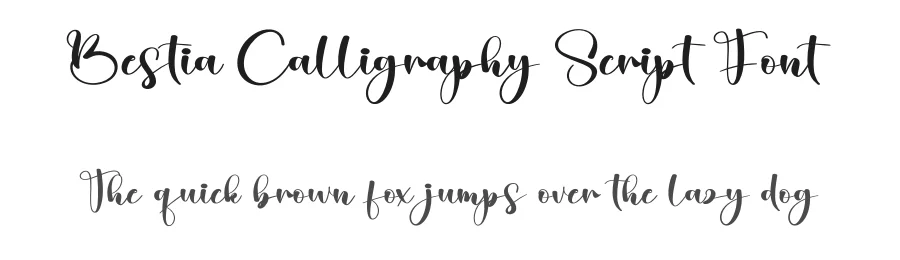 Bestia Calligraphy Script Font by creativeletter — Script Handwritten Font