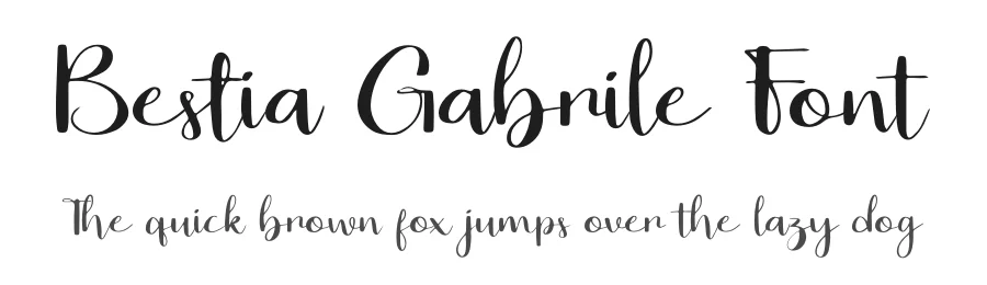 Bestia Gabrile Font by Denustudios — Script Handwritten Font