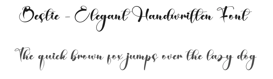 Bestie – Elegant Handwritten Font by creativeletter — Script Handwritten Font