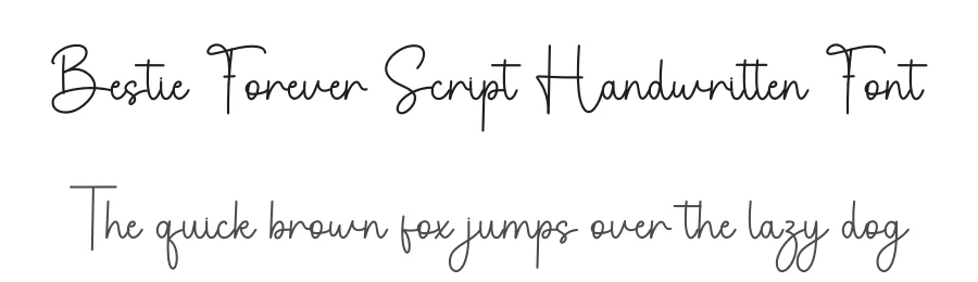 Bestie Forever Script Handwritten Font by freshtypeink — Script Handwritten Font